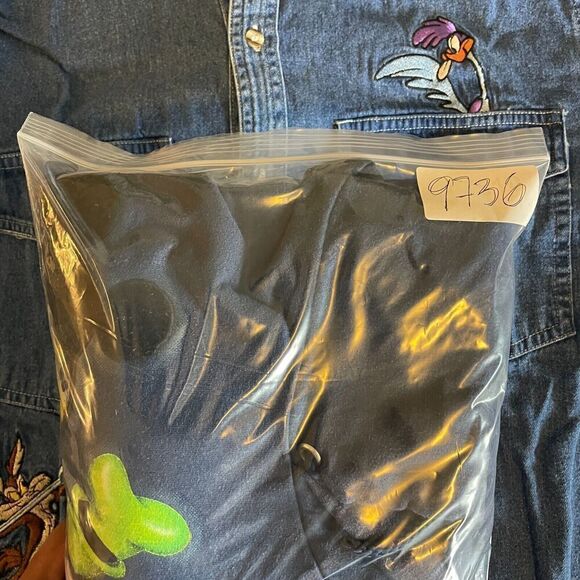 Vintage Hoodie Mens Medium Blue Disneyland Resort 90s Disney Graphic - Picture 9 of 9